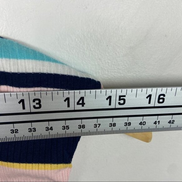 NEW Nordstrom AFRM Striped Bodysuit Double V Mooni Light Pastel Retro Sz XS - Picture 12 of 16